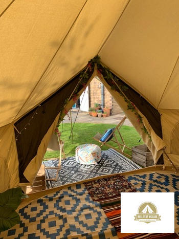 BellTentVillage  BTV 4 - 4m, 5m or 6m XL (1.2m High Walls) Water Resistant & Fire Retardant Cotton Canvas Bell Tent With Stove Hole (Single Door) Review
