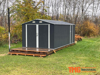 TMG Industrial 13’ x 20’ Metal Garage Shed, Double Front & Side Doors, 240 Sq-Ft, 7’9 Peak TMG-MS1320A Review