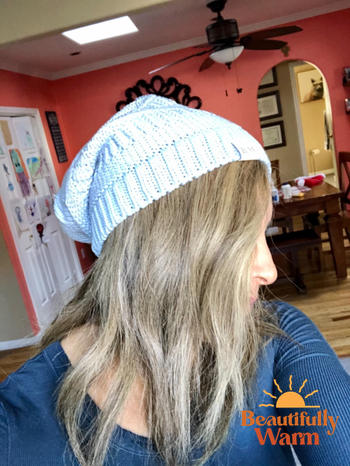 Beautifully Warm, LLC Winter Hat | Satin Lined | Natural Hair | Light Blue Beanie Review