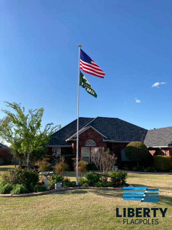 American Standard HD telescoping flagpole with LED light installed