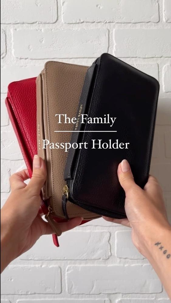 arpera genuine leather family passport holder for 6 passports