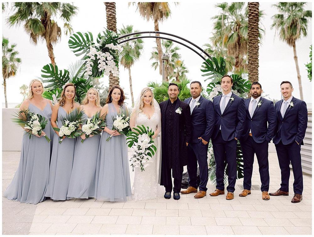 Simon Skinny Groomsman Necktie in Dusty Blue Dot