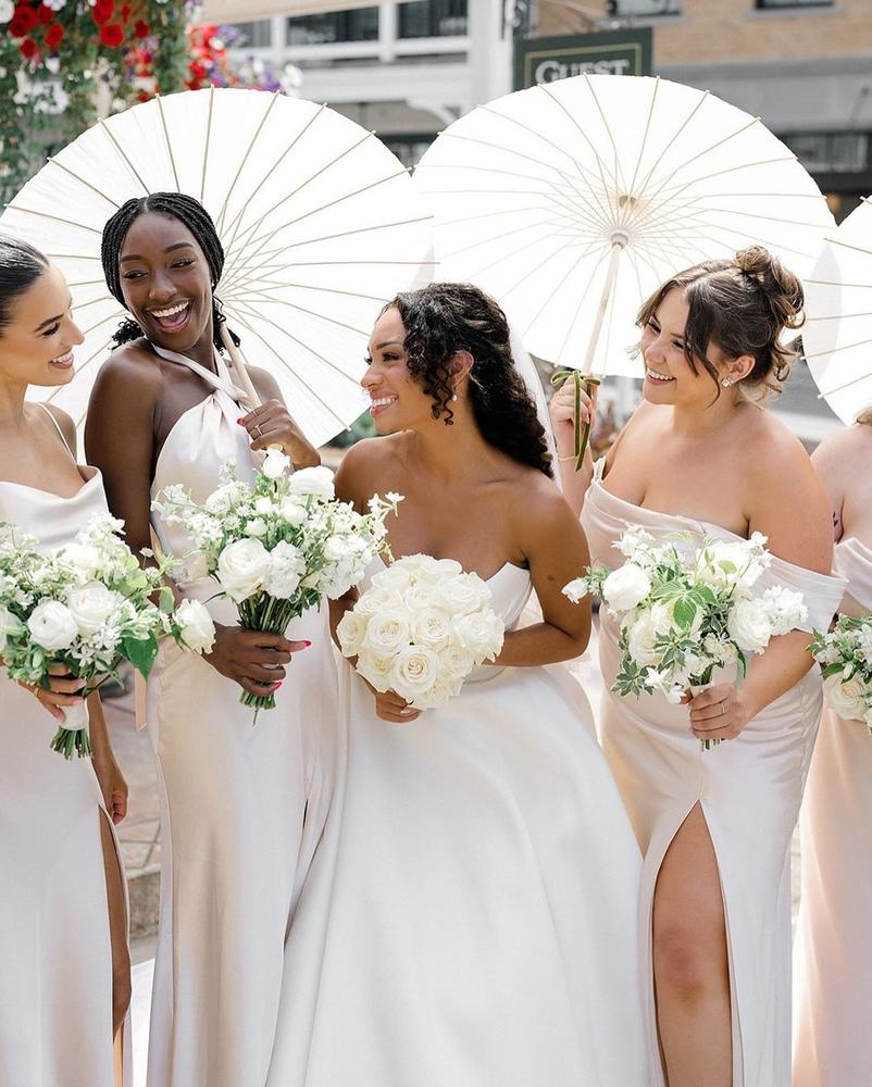 Bridal party white dress hotsell