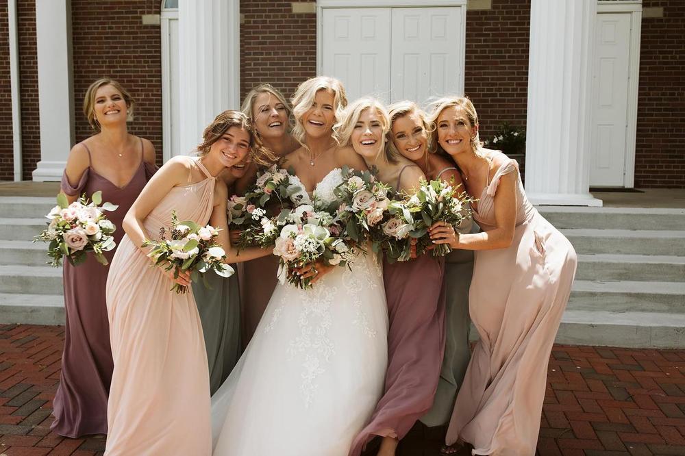 Spence Convertible Chiffon Bridesmaid Dress in Dusty Rose