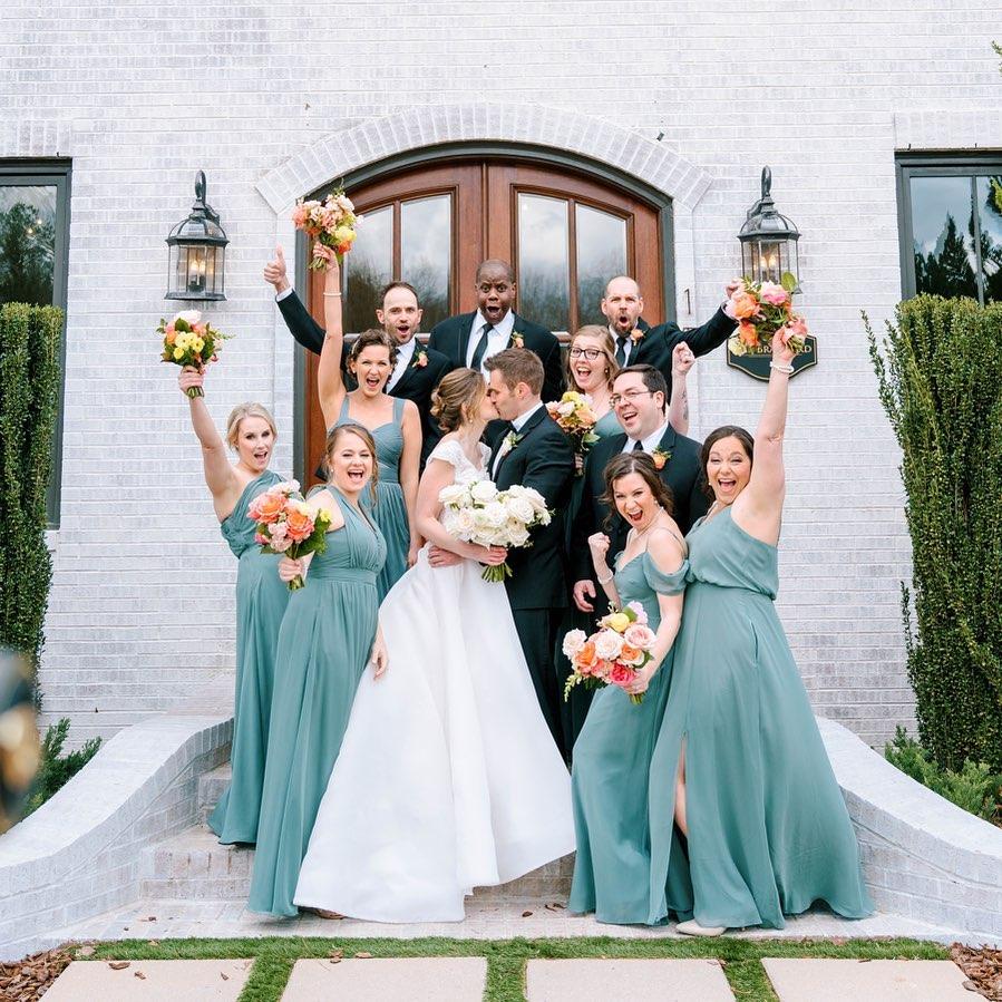 Sea Glass Bridesmaid Dresses Real Weddings, Birdy Grey