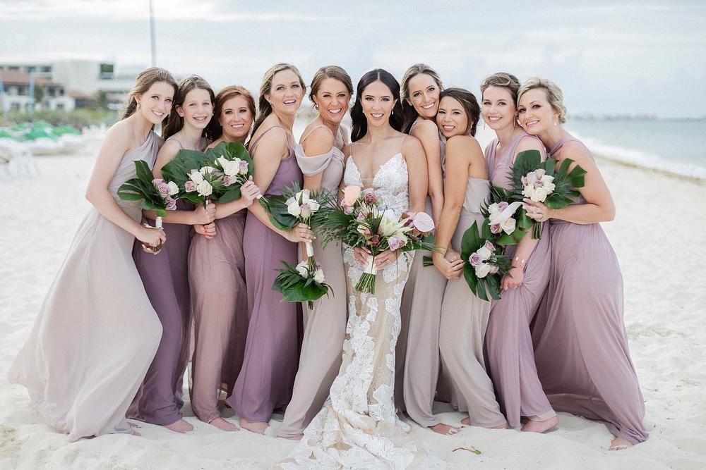 Mauve taupe bridesmaid clearance dresses