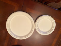 Select Settings 100 pc. White Round Compost Plates:  Eco-Friendly & Disposable 50 Dinner Plates & 50 Salad Plates. Review