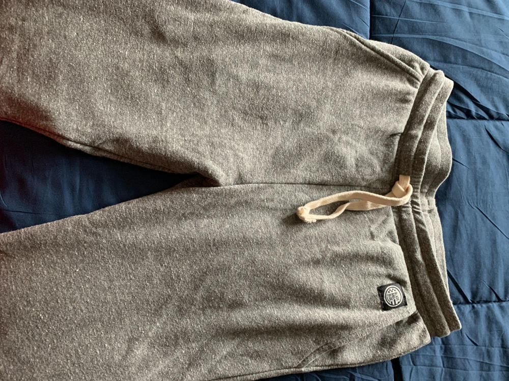 Vintage Grey Marled Tri-Blend Jogger Sweatpants - Made in USA