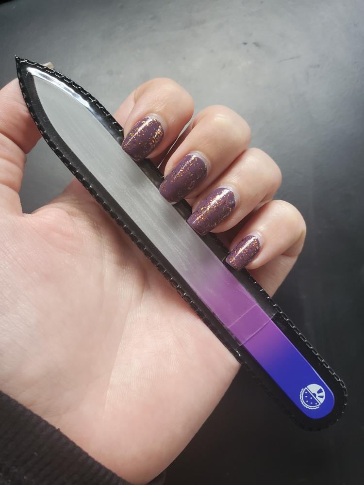Glass Nail File - Purple/Pink - Customer Photo From Allison C.