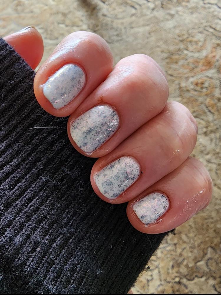 Milky White Shimmer - Customer Photo From Cindy 