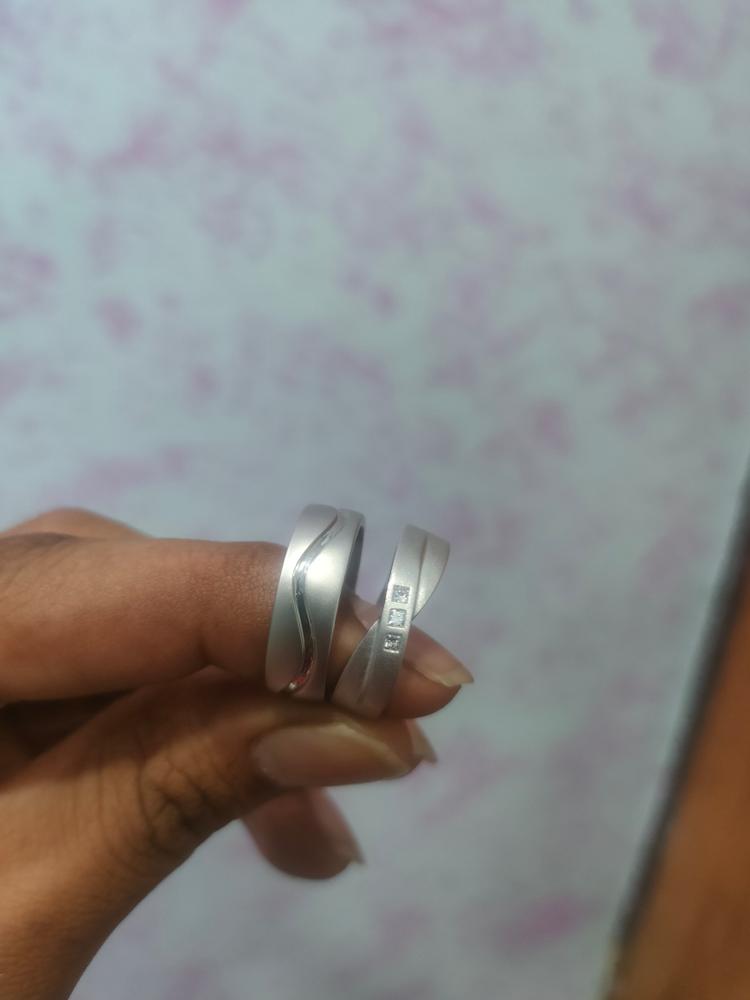 Designer 3 Diamond Platinum Ring for Women JL PT R-8012 - Customer Photo From Payal Jain