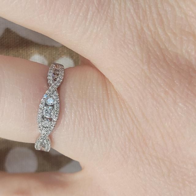 Designer Platinum Infinity Ring with Diamonds for Women JL PT 970 - Customer Photo From Melissa