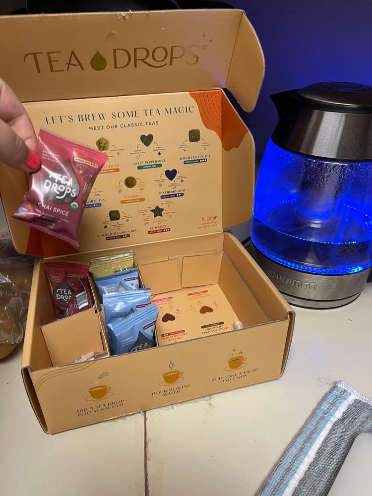 Tea Drops Boba Bubble Deluxe Tea Kit Boba at Home Tea Gift Box