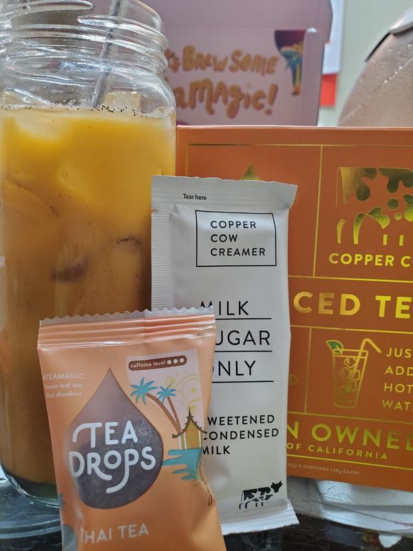 Thai Iced Tea Kit Caffeinated Box of 10 Tea Drops® Tea Drops