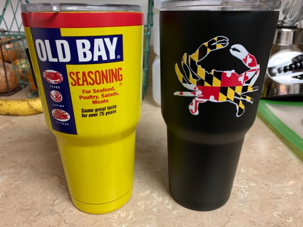 *BACK-ORDER* OLD BAY / 40 oz Tumbler with Handle (Estimated Ship Date:  02/20)