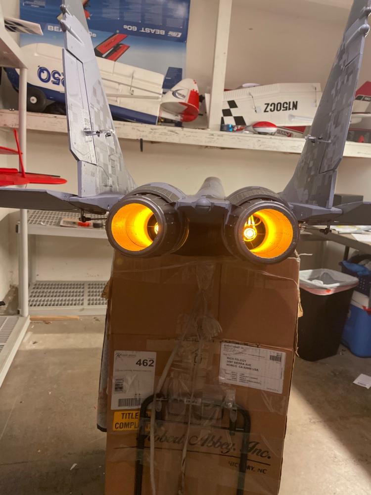 Freewing Tail Flame Afterburner LED Lights for Select 80/90mm Freewing EDF Jets - Customer Photo From William Vincent II