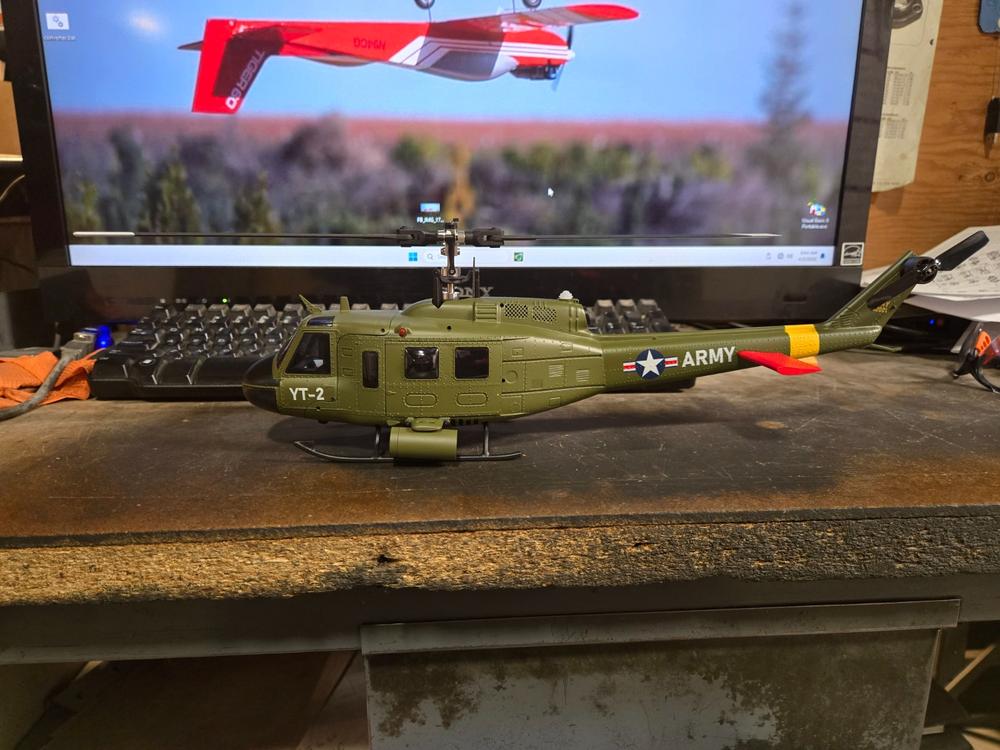 RotorScale UH-1 Huey 200 Size Gyro Stabilized Helicopter - RTF - Customer Photo From Dennis Young