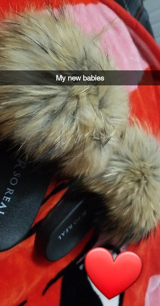 so real fur slippers