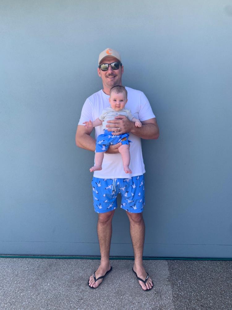 Father/Son Hungry Seagull Board Shorts Combo - Customer Photo From Amy Clark