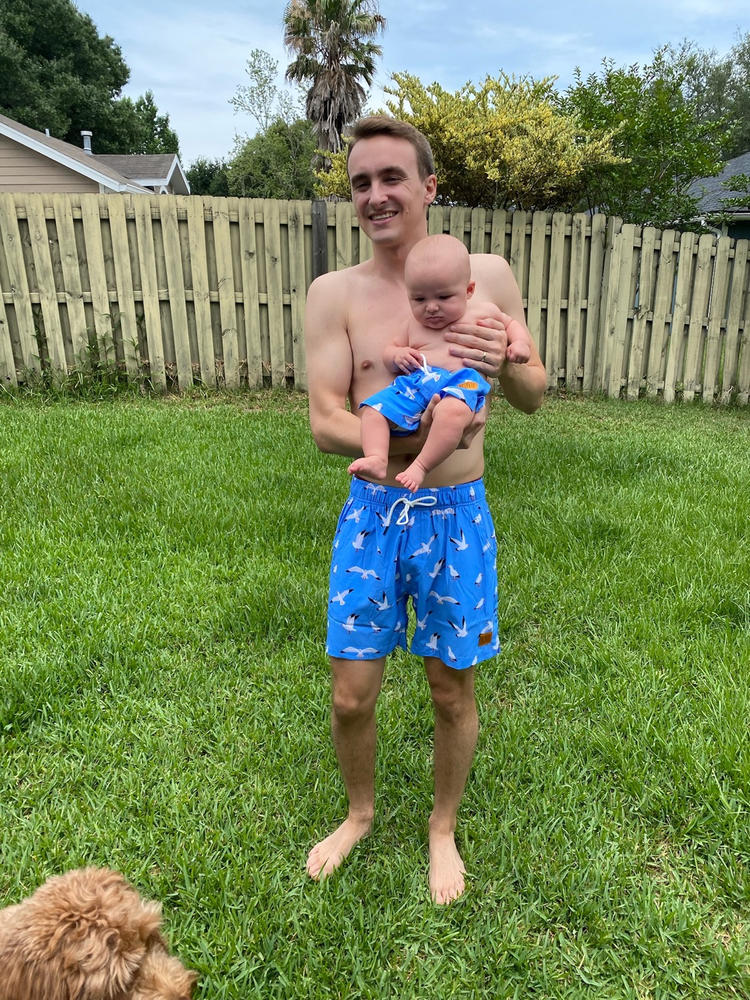 Bronte - Father/Son Hungry Seagull Board Shorts Combo - Customer Photo From Lesleigh Stinsin