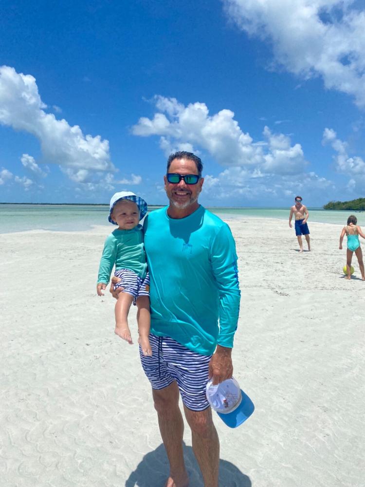 Bronte - Father/Son Black & White Board Shorts Combo - Customer Photo From Andrea Carraway