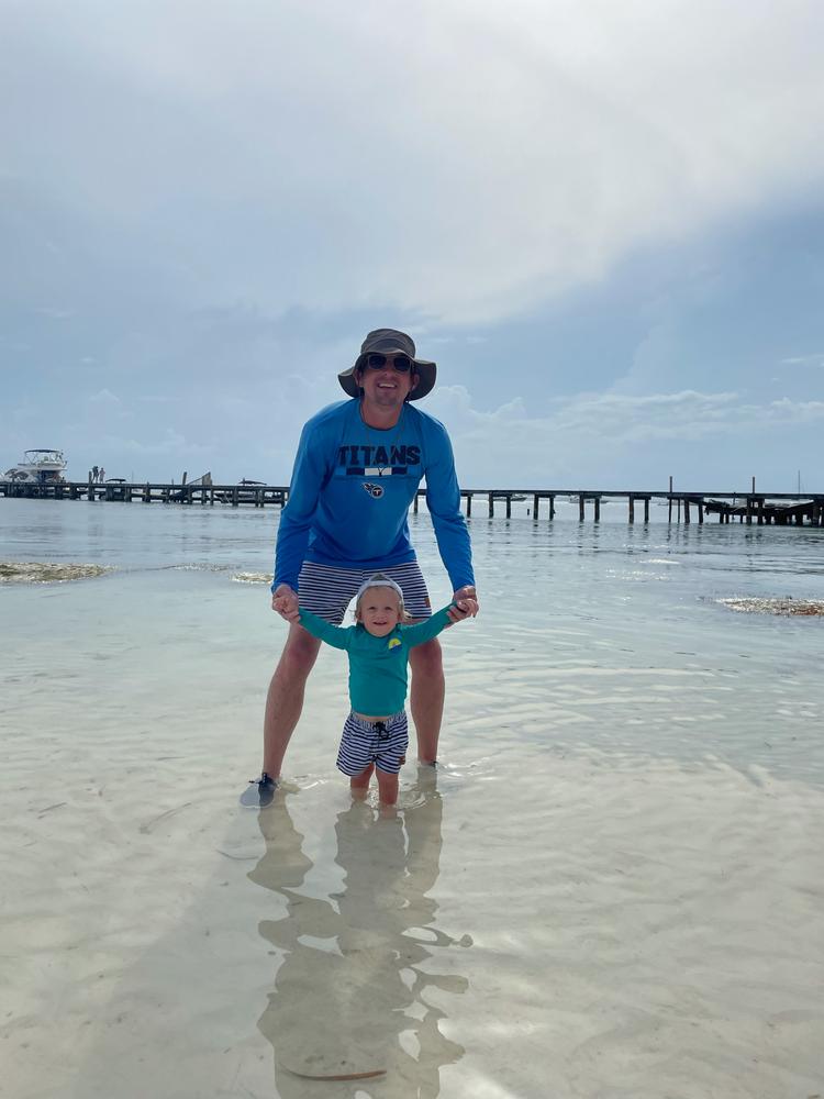 Bronte - Father/Son Black & White Board Shorts Combo - Customer Photo From Lauren 