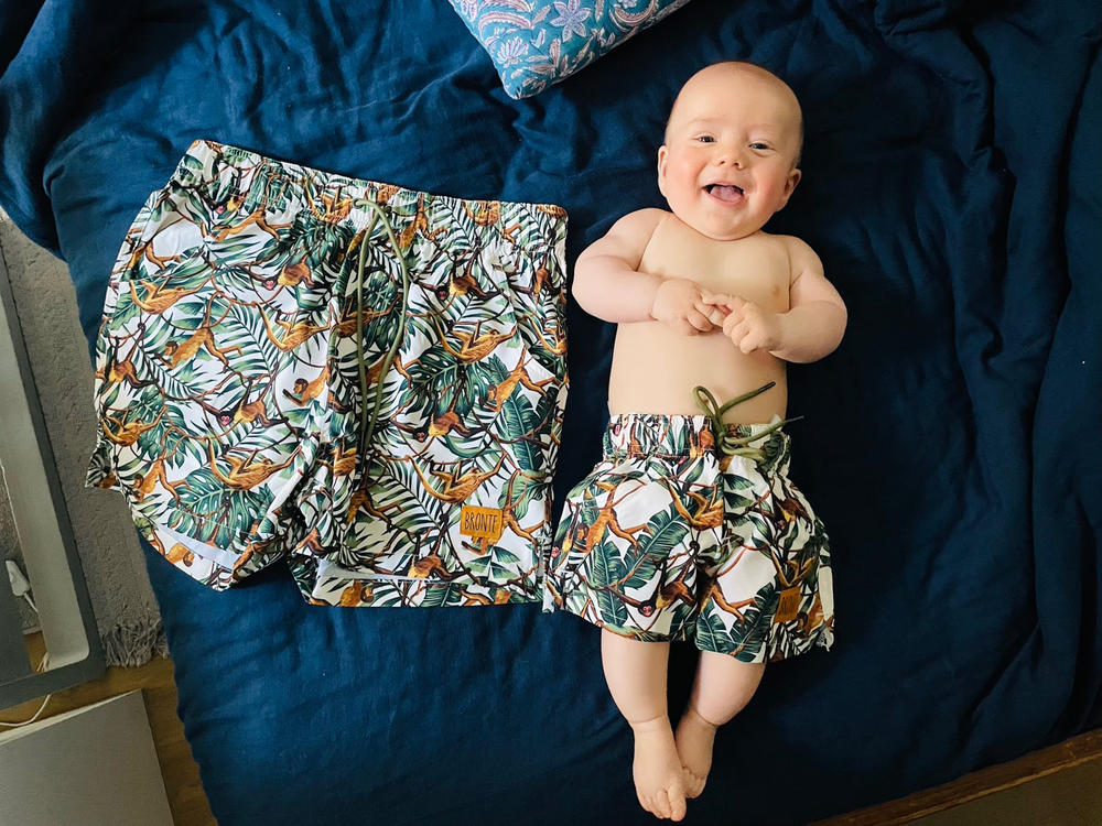 Bronte - Father/Son Cheeky Monkey Board Shorts Combo - Customer Photo From Jenny Brand