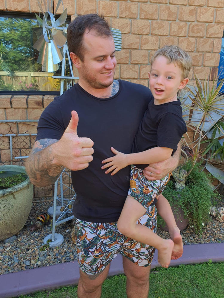 Bronte - Father/Son Cheeky Monkey Board Shorts Combo - Customer Photo From Michelle Moore