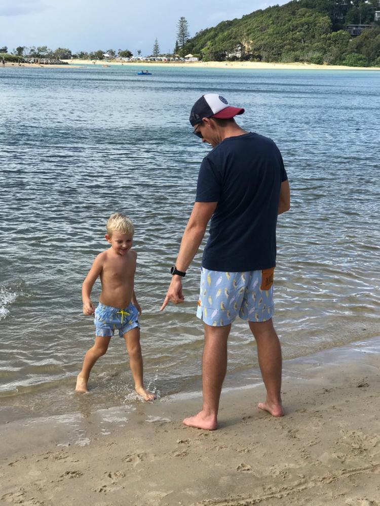 Bronte - Father/Son Crazy Cockatiels Board Shorts Combo - Customer Photo From Sarah Haley