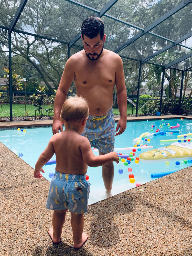 Bronte - Father/Son Crazy Cockatiels Board Shorts Combo - Customer Photo From Lauren Lloyd