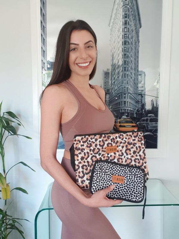 Bronte - Lucky Leopard Neoprene Wet Bag - Customer Photo From Danielle Bouskila