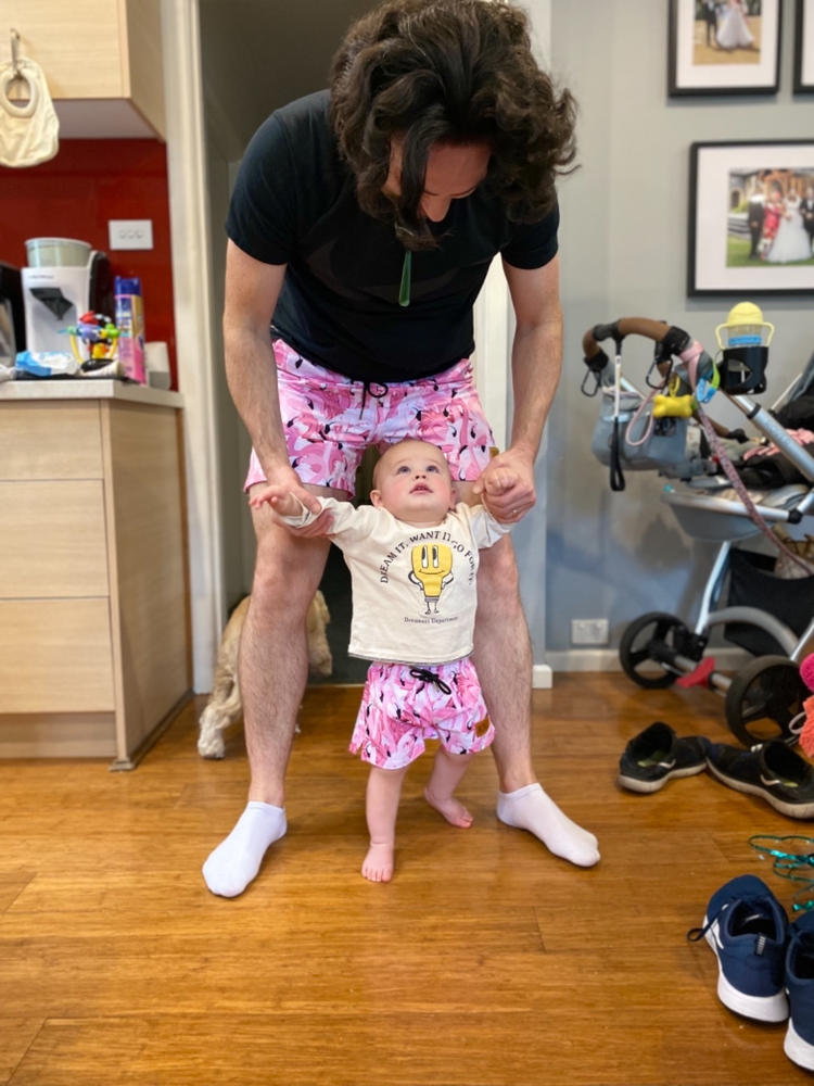 Bronte - Father/Son Pink Flamingo Board Shorts Combo - Customer Photo From Natasha Obrien-limmer