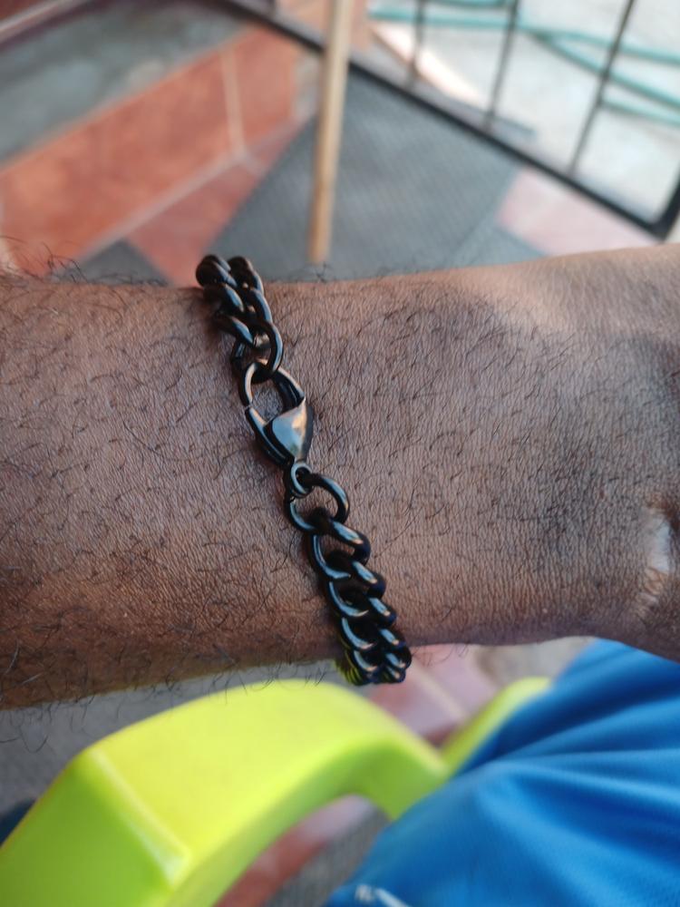 CBA102607 - Personalized Medical Alert Bracelet, Stainless Steel - Black - Customer Photo From Tinofara Mudonhi