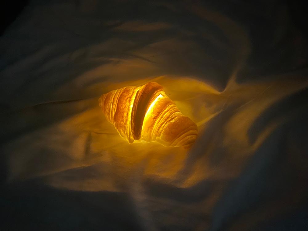 Croissant Bread Lamp (Battery Powered LED Light) - Customer Photo From kapo