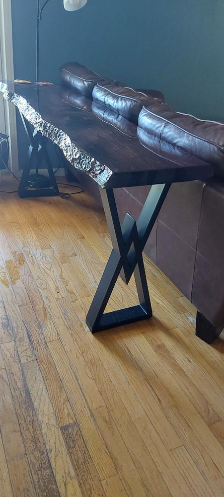 Diamond Shaped Console Table Legs - 1 Pair - Customer Photo From Penny W.