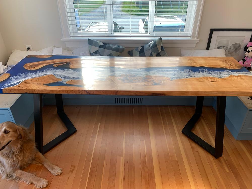 Crest Shaped Dining Table Legs - 1 Pair - Customer Photo From Tylr10