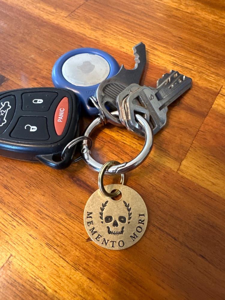 Brass Coin Keychain Pendant - Choose A Motto - Customer Photo From Shawn Johnson