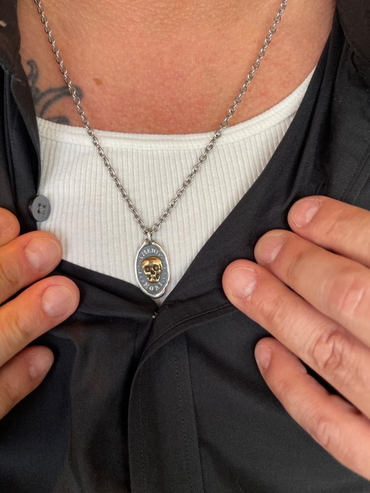 MEMENTO MORI - Brass Inlaid Skull - Customer Photo From Ricardo Martínez