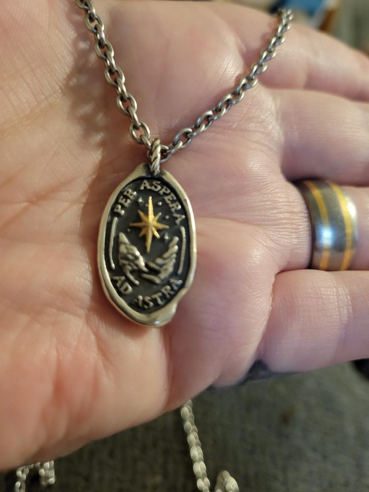 WORTHY JOURNEY - Gold Inlaid Star - Customer Photo From Amy Fowler