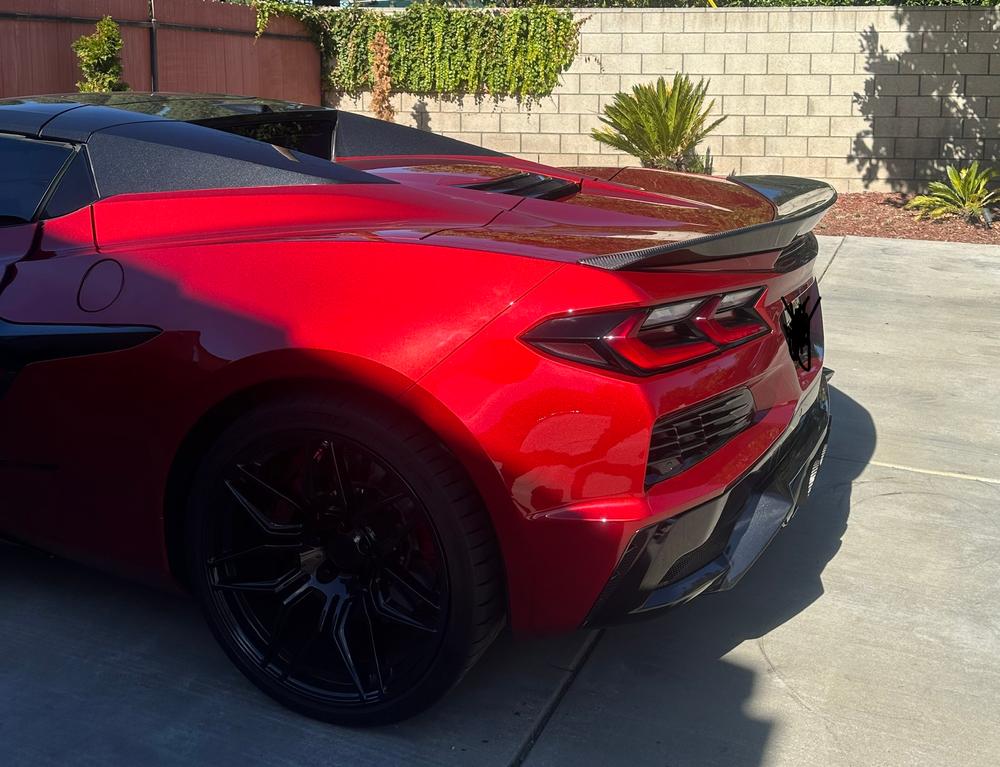 "GTZ" Ducktail Rear Spoiler | Carbon Fiber | Corvette C8 Z06 & E-Ray - Customer Photo From R Drummomd 