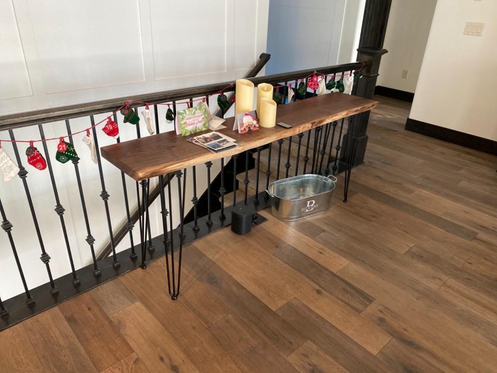 6ft Handmade Live Edge Walnut Console Table - Customer Photo From Bill Brown