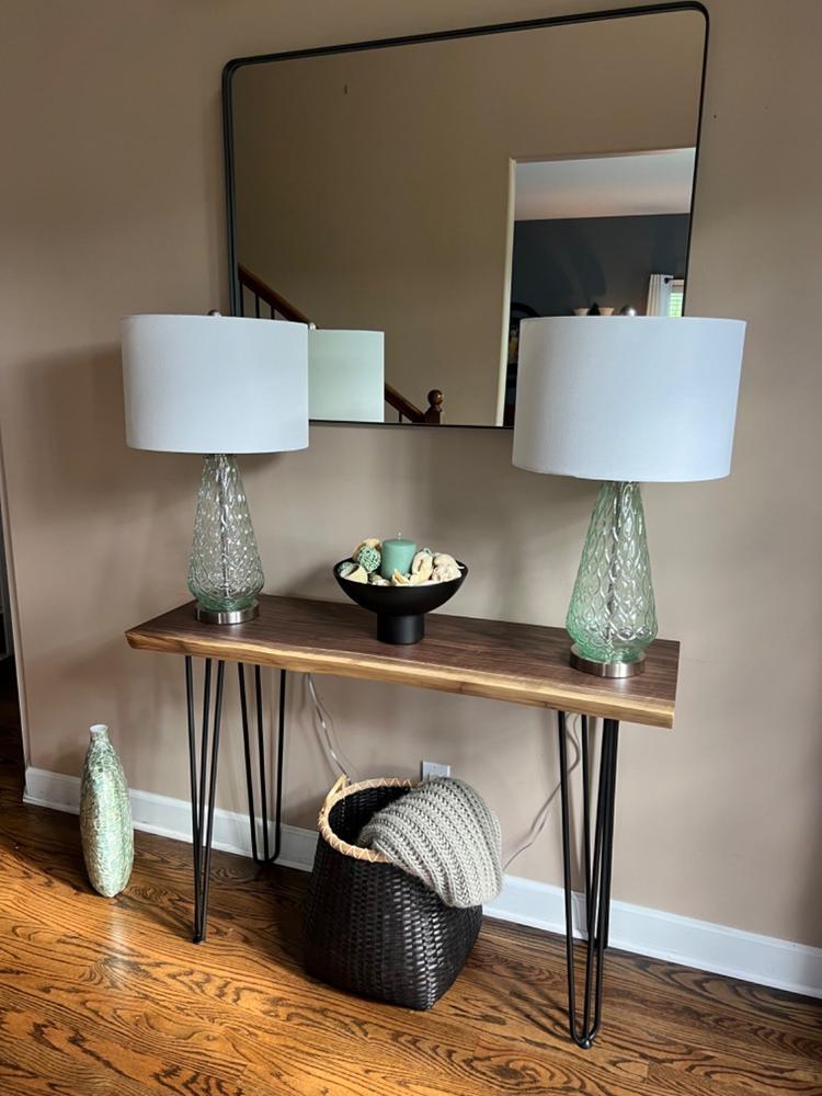 Custom-Made Live Edge Walnut Console Table - Customer Photo From AnnMarie Higgins