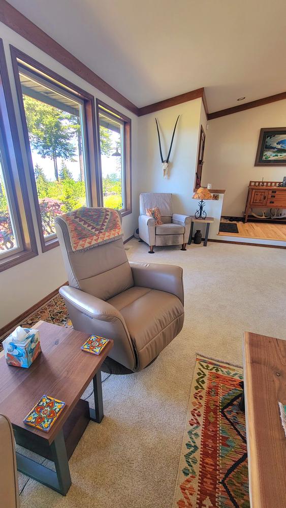 Double Live Edge Solid Walnut Coffee Table - Customer Photo From Vic Dye