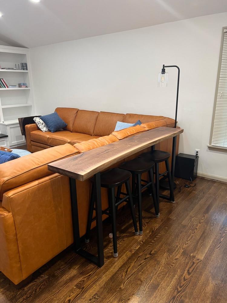 Live Edge Walnut Bar Table - Sofa Table or Live Edge Bar Top - Customer Photo From Kacey Kersting