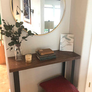 Solid Black Walnut Narrow Console Table - Customer Photo From Collette