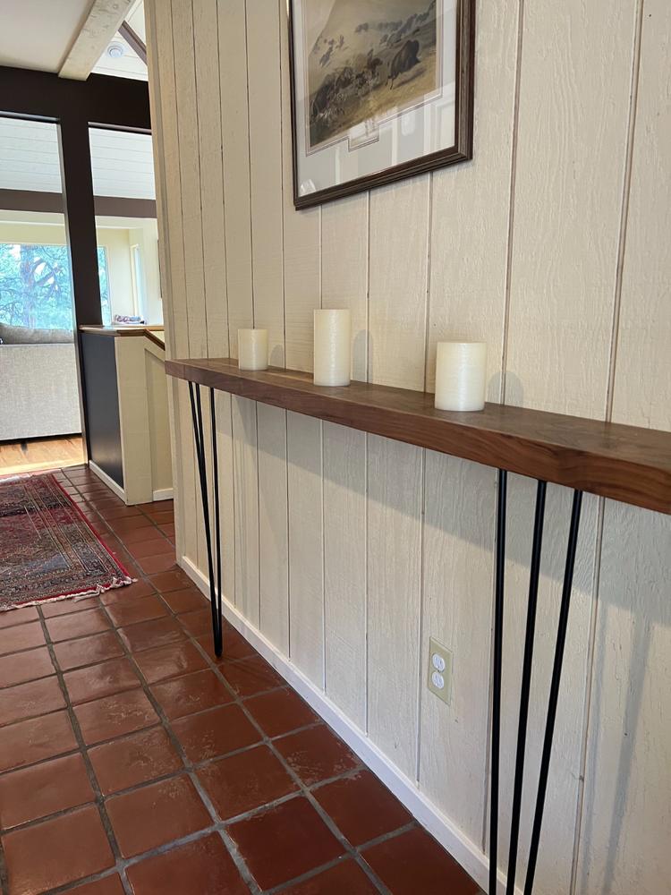Wall mounted Narrow Console Table - Customer Photo From Heather Witwer