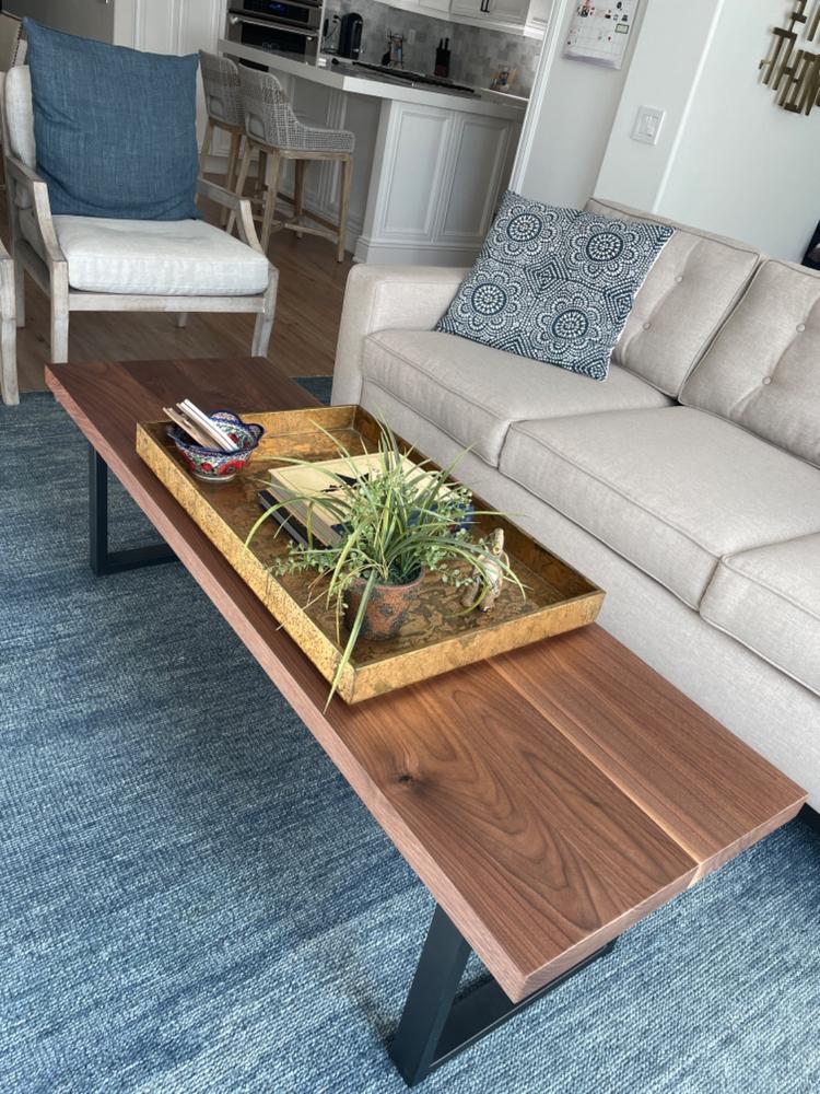 Customizable Solid Walnut Coffee Table - Customer Photo From Lauren Zielinski