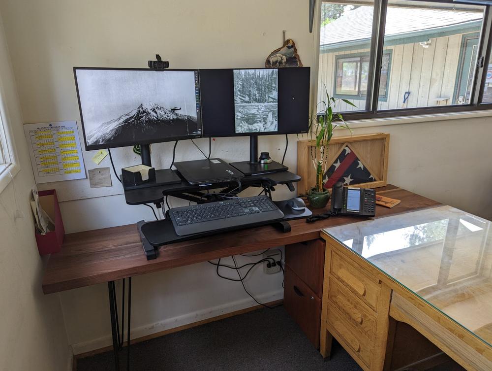 Customizable Solid Walnut Narrow Desk - Customer Photo From Andrew Myhra