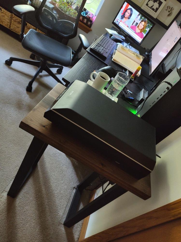Solid Walnut Narrow Office Desk - Customer Photo From Sharon Schumacher