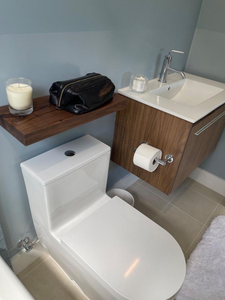 Solid Walnut Floating Shelf - Customer Photo From Carol ODay